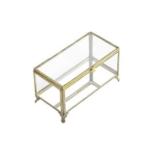 Tall Gold Brass & Glass Decorative Storage Box – My Texas House, Walmart 2025